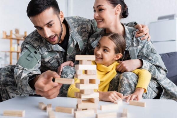 Military family at the keva station